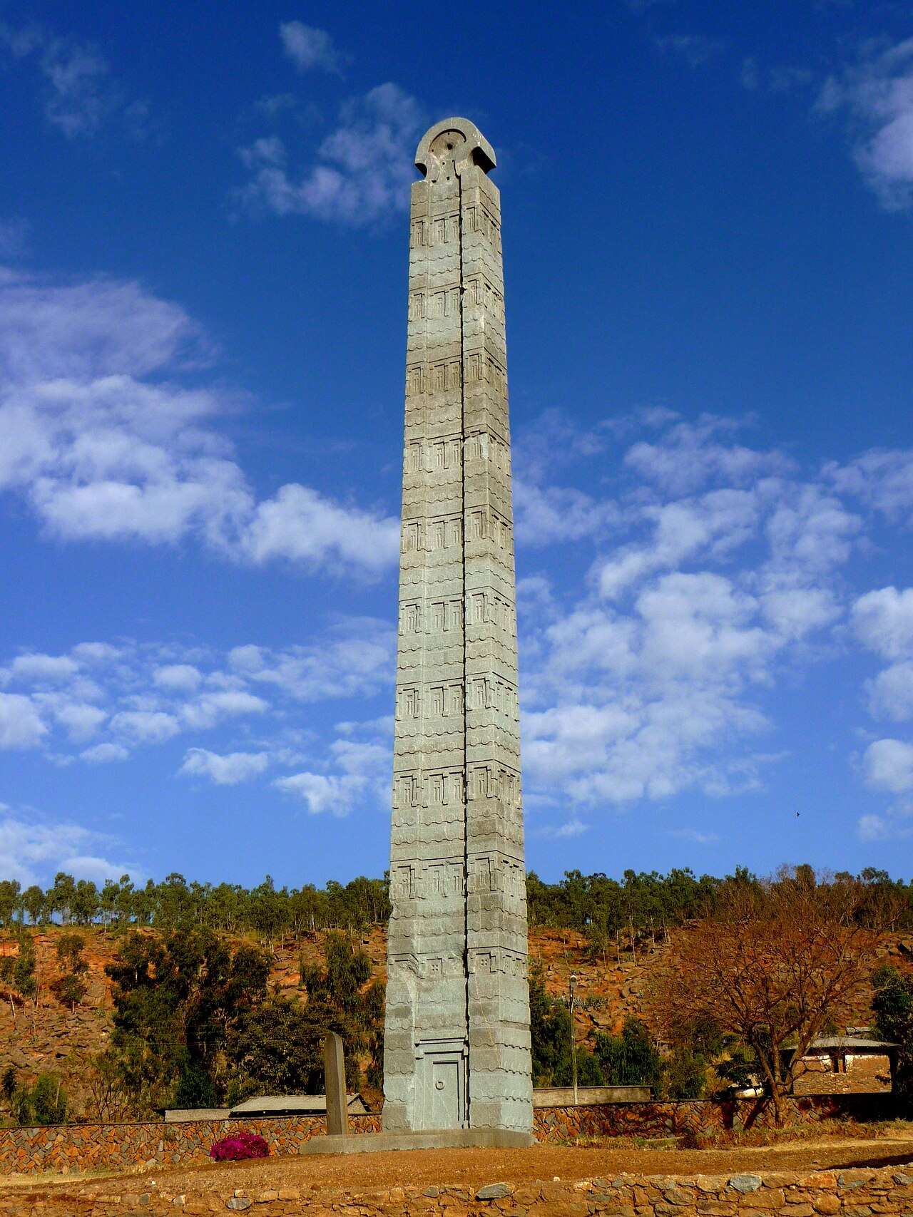 The great stele of Aksum, re-erected in 2008 after its return from Rome